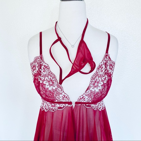 Sold ❌Red Baby Doll Lingerie Size M - Picture 2 of 3
